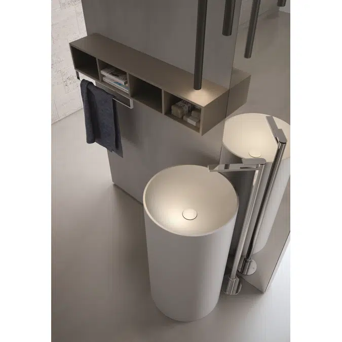 CILINDRO freestanding washbasin in Cristalplant