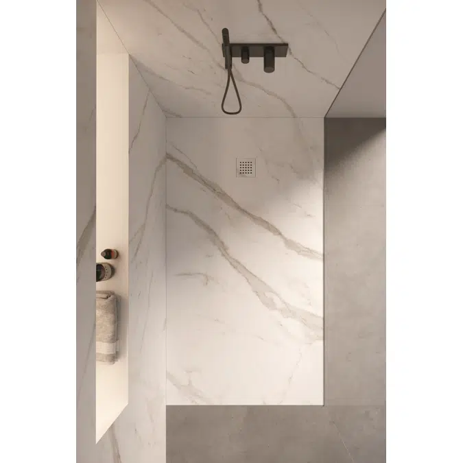 Blade shower tray flush installation