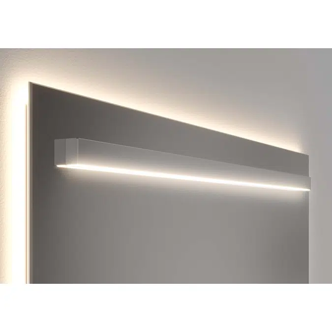 Side-Up rectangular mirror with LED backlighting h.70 - SRB