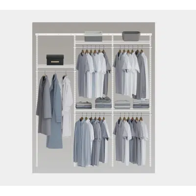 Image for Elfa Closet- Adjustable Wire Long Hang and Double Hang