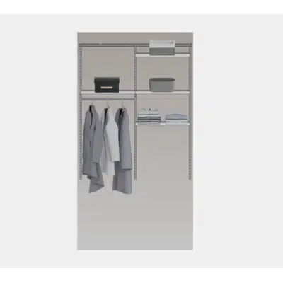 Image for Décor+ by Elfa Laundry-  Solid or Wire w/ Trim Adjustable Shelves and Short Hang