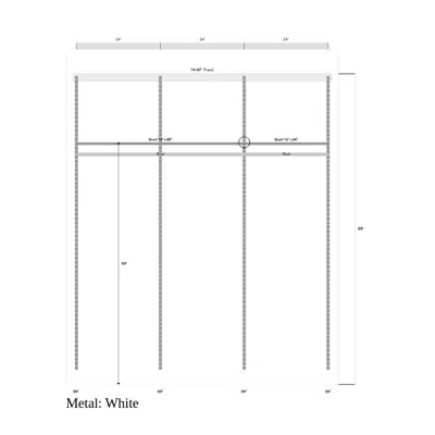 bild för Elfa Adjustable Closet -12" Wire Shelf and Rod
