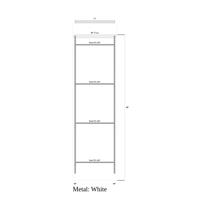 Elfa Pantry or Linen- Adjustable Stack of Wire Shelves