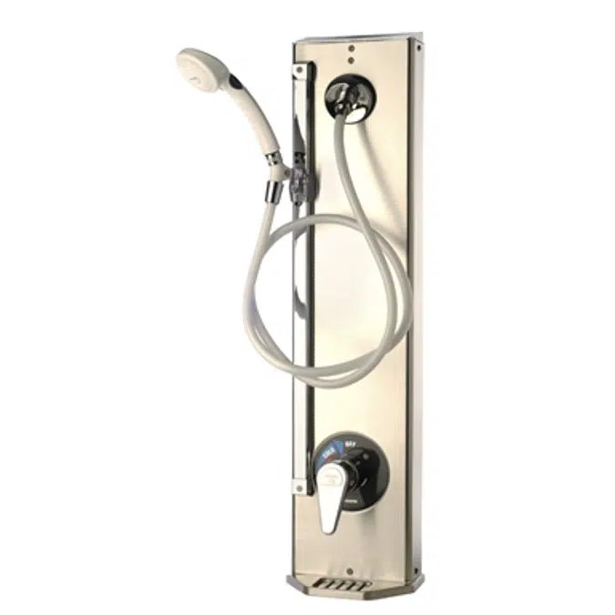 HydroPanel II shower system with HydroGuard T/P series e700 combination valve - HydroPanel II 450-e700