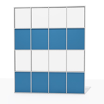aluminum facade grid - 50% to 75 % transparent