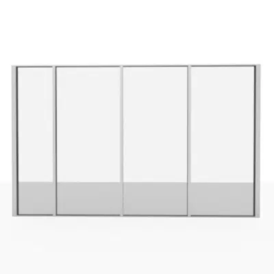 Image for Aluminum partition - removable glass partition