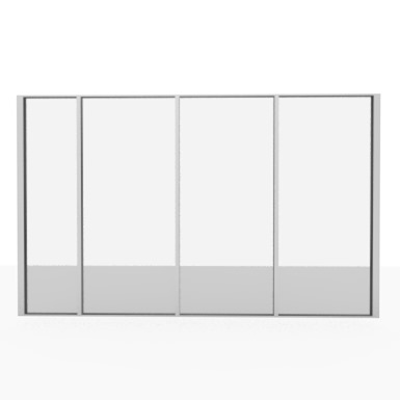 Image for Aluminum partition - removable glass partition
