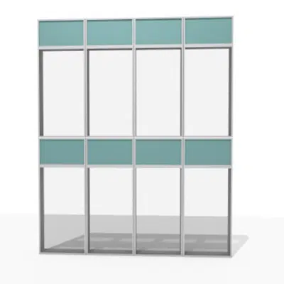 画像 Aluminum facade frame - 76 % to 100 % transparent