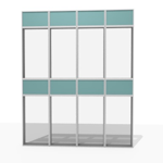 façade aluminium simple peau cadre - 76% à 100% transparent