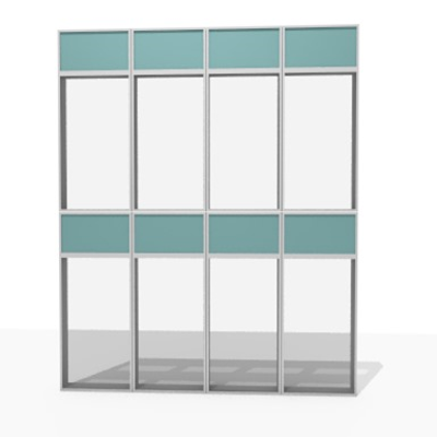 kuva kohteelle Aluminum facade frame - 76 % to 100 % transparent