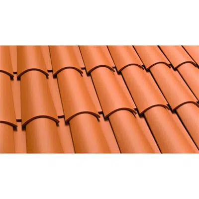 Image pour Barrel Roof Tile 40x20 Red