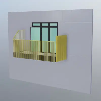 bild för Front Balustrade & Privacy Screens - Rectangular with Pattern #1 - 6m2 Balcony