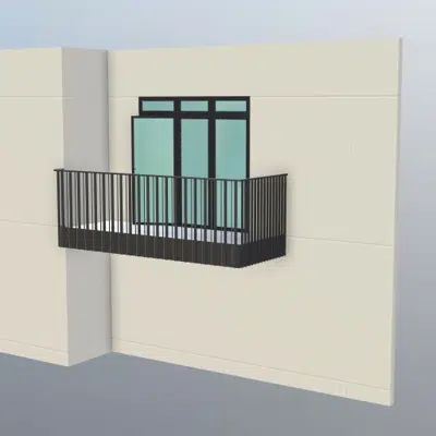 Imagem para Balustrade - Corner Inset with Pattern #4 - 6m2 Balcony}