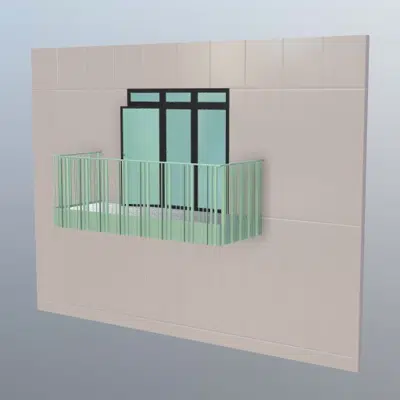 Image for Balustrade - Rectangular with Pattern #2 - 6m2 Balcony