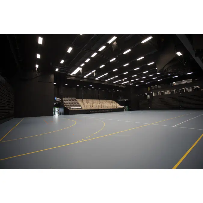 Telescopic arena section Automatically folding backrest