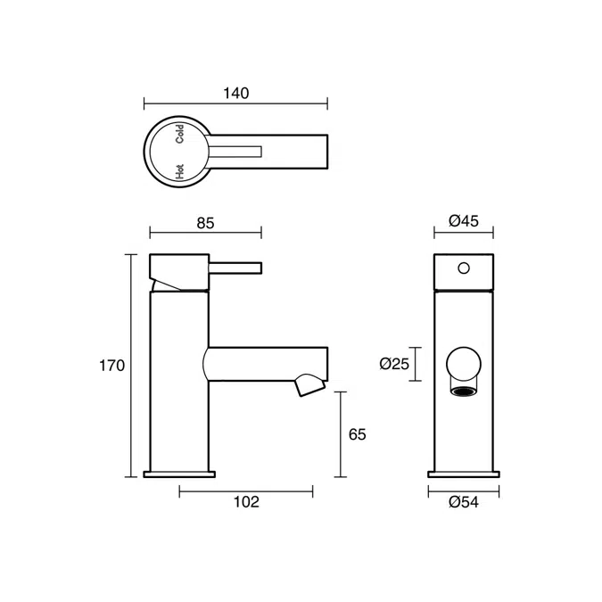 Sussex Scala Basin Mixer Tap Brushed Gunmetal (5 Star)