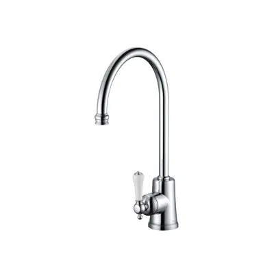 Kado Era Sink Mixer Large Porcelain Handle Chrome (5 Star) için görüntü