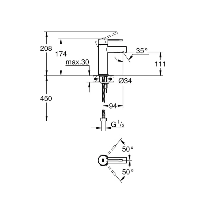 GROHE Essence New Basin Mixer Tap Chrome (5 Star)