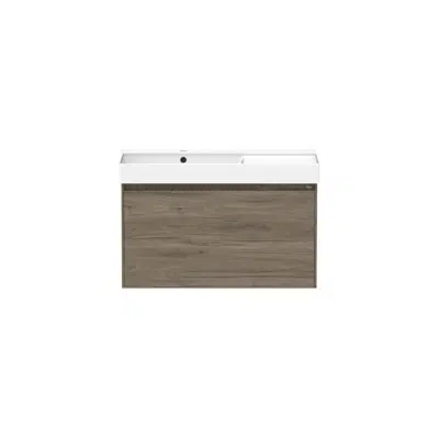 Image for Roca Ona Vanity All Drawer Single Left Hand Bowl 800mm Dark Elm