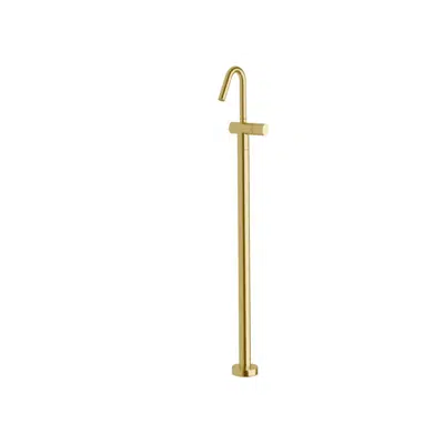 Image for Milli Pure Floor Mounted Basin Mixer Tap PVD Brushed Gold (5 Star) plus Install Kit