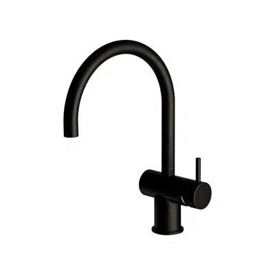 изображение для Sussex Scala Sink Mixer Tap Large Curved Right Hand Matte Black (4 Star)