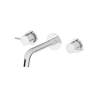 billede til Mizu Drift Wall Basin / Bath Set with Curved Spout 200mm Chrome (6 Star) Lead Free