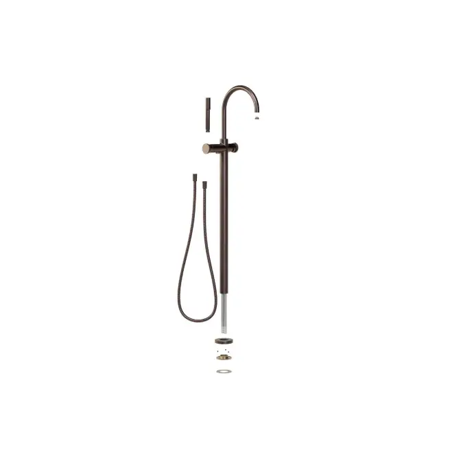 Faucet Strommen Vara Disc Floor Mounted Bath Mixer with Handshower Kit Armada Bronze (3 Star)