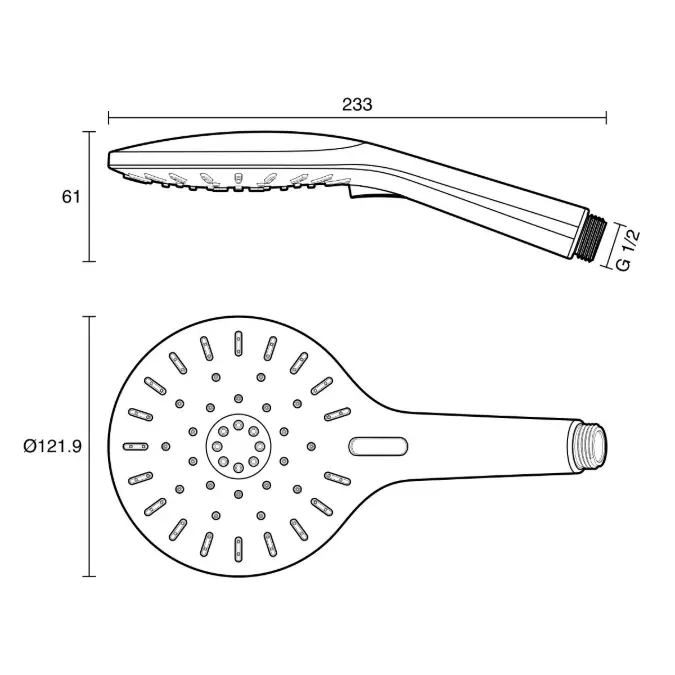 Roca Ona Shower Handpiece Only Chrome (5 Star)
