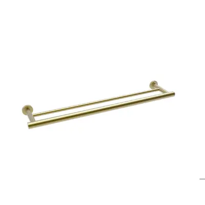 Image pour Mizu Drift Double Towel Rail 600mm Brushed Brass
