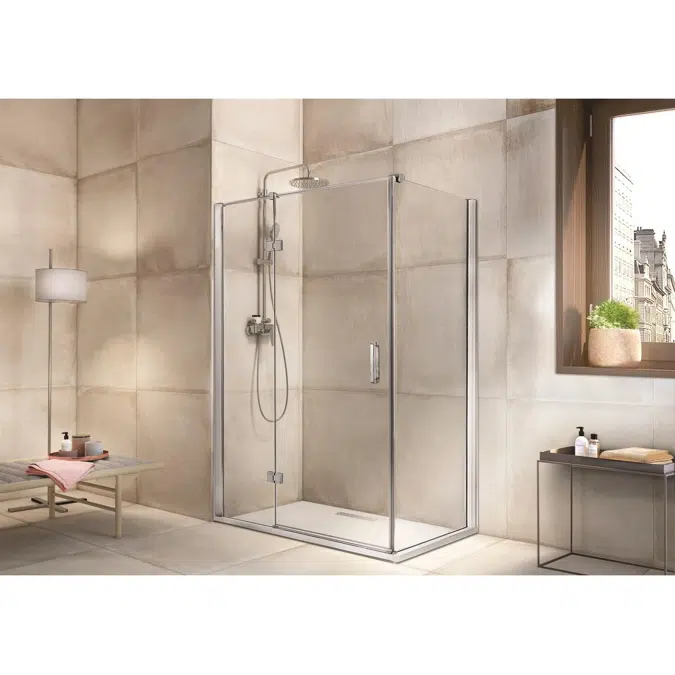 Posh Domaine MK2 1200x900 Semi Frameless Left Hand Entry Base & Screen Only Shower System
