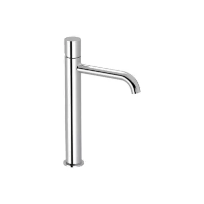 billede til Mizu Drift Dial Extended Height Basin Mixer Curved Spout Chrome (6 Star) Lead Free
