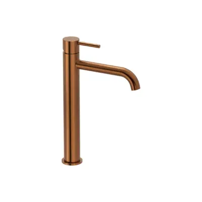 billede til Mizu Drift Extended Basin Mixer Curved Spout Brushed Bronze (6 Star) Lead Free