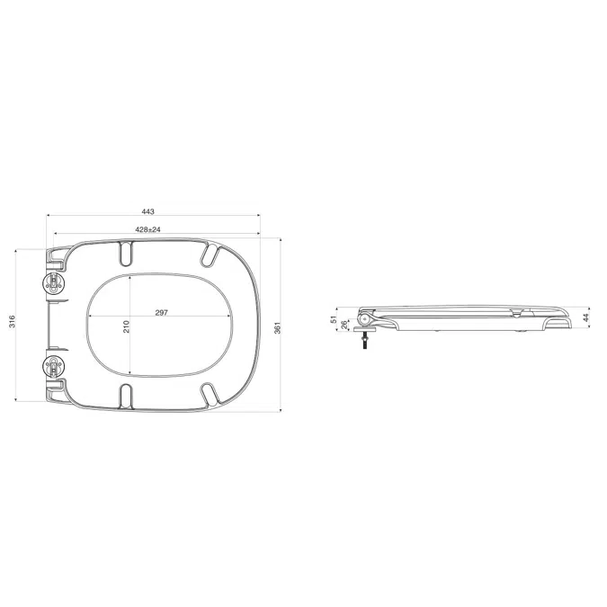 Posh Domaine Rimless Close Coupled Back to Wall Toilet Suite Back Inlet with Soft Close Quick Release Seat (4 Star)