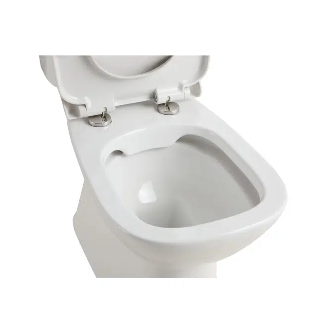 Posh Domaine Rimless Close Coupled Back to Wall Toilet Suite Back Inlet with Soft Close Quick Release Seat (4 Star)