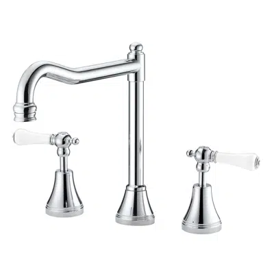 Image for Kado Era Hob English Sink Set Lever Porcelain Handle Chrome (5 Star)