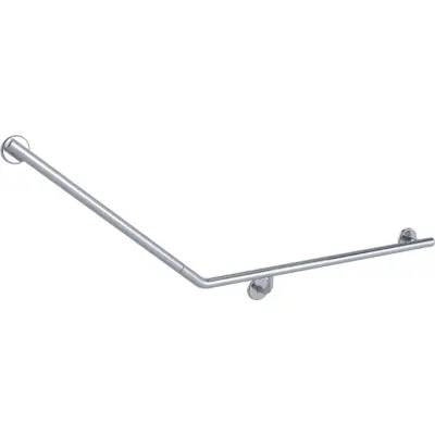 billede til Mizu Drift 840 x 715 x 40 Degree Accessible Toilet Grab Rail Modular Right Hand Polished Stainless Steel
