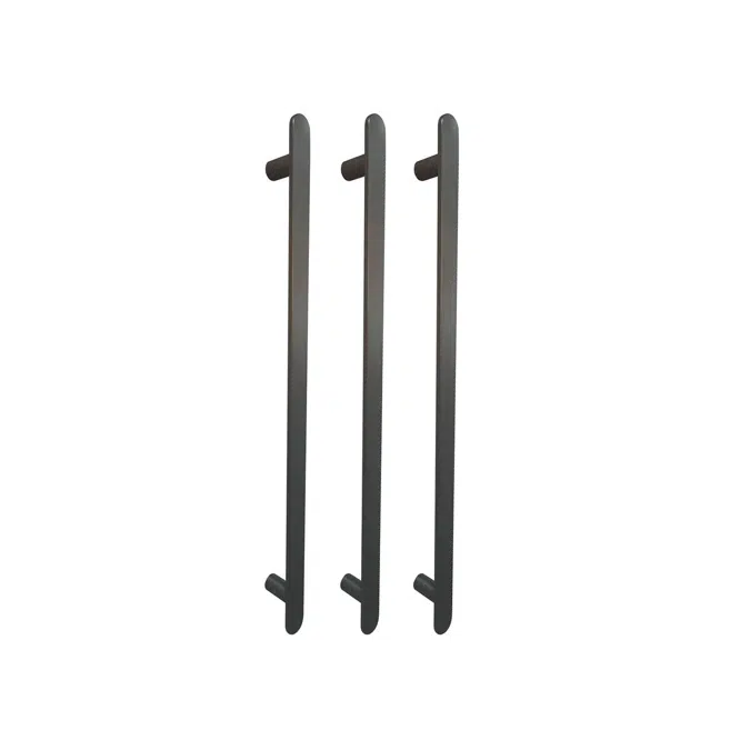 Mizu Soothe Vertical Heated Towel Rail (Triple Pack) Brushed Gunmetal