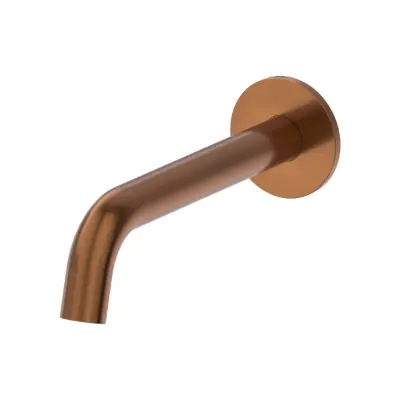 billede til Mizu Drift Wall Basin/Bath Outlet Curve Spout 200mm Brushed Bronze (6 Star) Lead Free