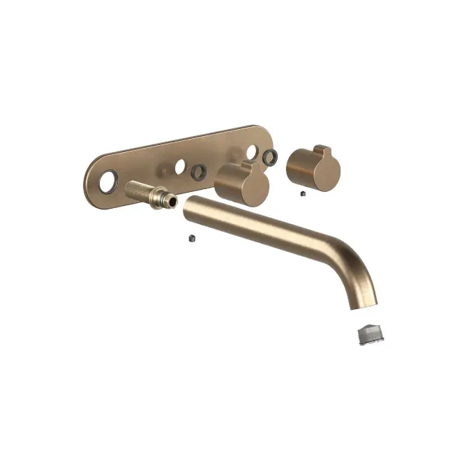 Faucet Strommen Vara Fin Wall Basin / Bath Hostess Tap System Right Hand 200mm Kit Discovery Bronze (6 Star) Lead Free