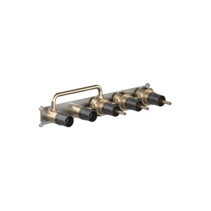 Faucet Strommen Vara Disc Wall Bath Tap Set with Handshower Kit Discovery Bronze (3 Star) Lead Free