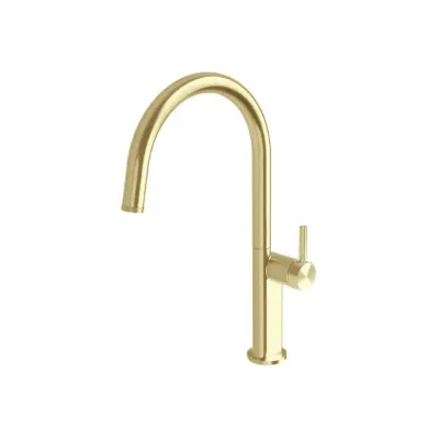 Image for Milli Etch Gooseneck Sink Mixer Brushed Gold (5 Star) Lead Free