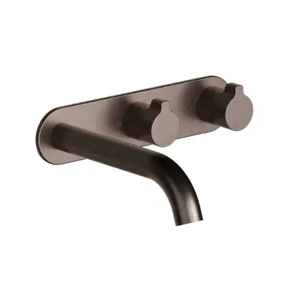 billede til Faucet Strommen Vara Fin Wall Basin / Bath Hostess Tap System Right Hand 150mm Kit Armada Bronze (6 Star) Lead Free