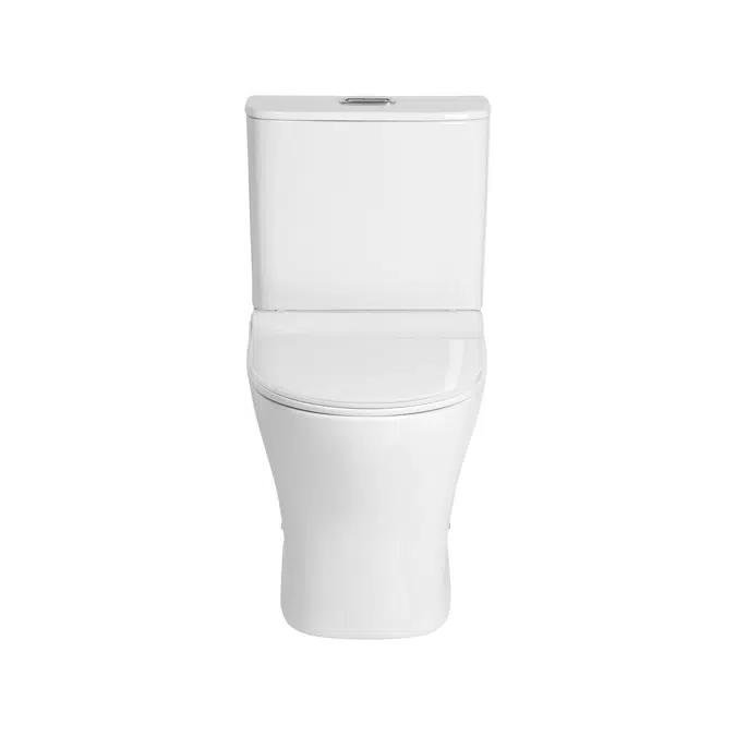 American Standard Signature Hygiene Rim Close Coupled Back to Wall Bottom Inlet Toilet Suite with Soft Close Quick Release White Seat (4 Star)