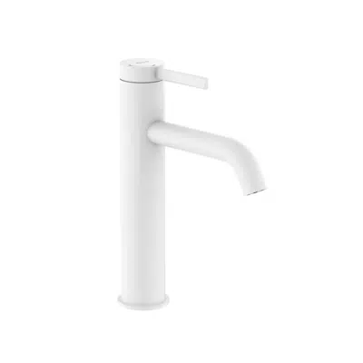 Image for Roca Ona Medium Height Basin Mixer Tap Matte White (6 Star) Lead Free