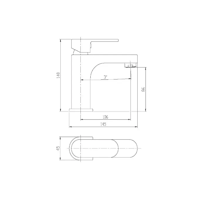 BIM objects - Free download! Mizu Soothe Basin Mixer Tap Chrome (4 Star ...