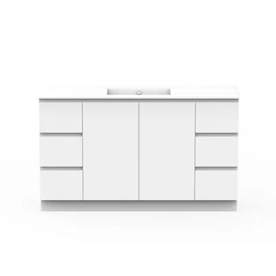 Posh Domaine 1500mm Floor Mount Vanity Unit Conventional Single Bowl Ceramic Top图像