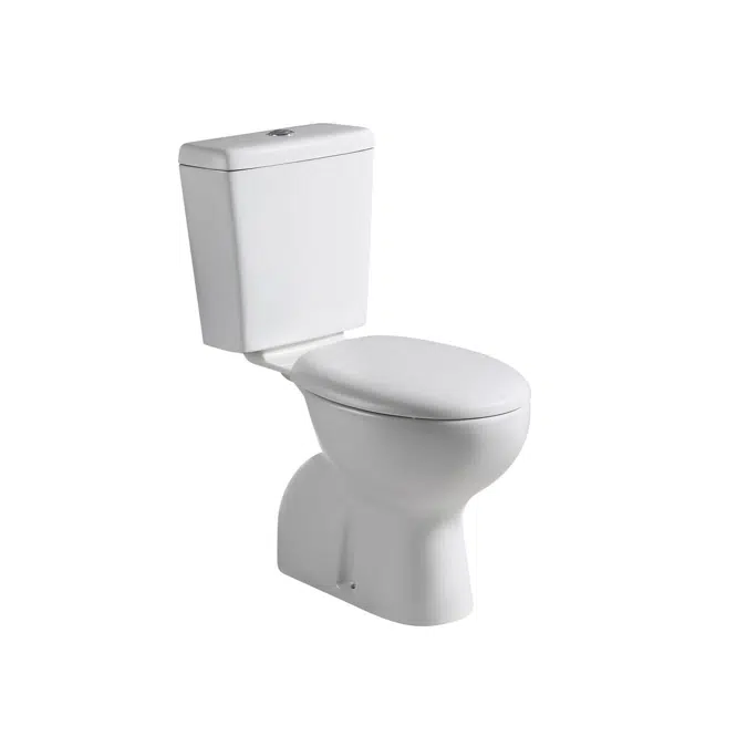 Posh Solus Square Link Toilet Suite S Trap with Soft Close Seat White/ Chrome (4 Star)
