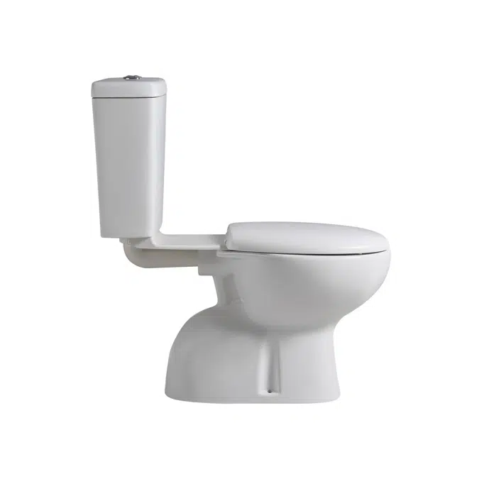 Posh Solus Square Link Toilet Suite S Trap with Soft Close Seat White/ Chrome (4 Star)
