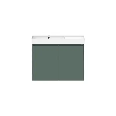 billede til Roca Ona Vanity All Door Left Hand Bowl 800mm Matte Green