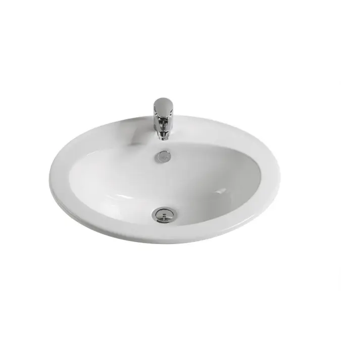 Base Vanity Basin with Overflow 1 Taphole 560 x 480mm White